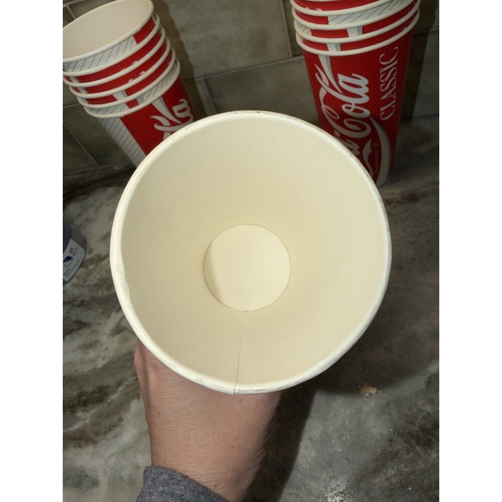 1980s Coca Cola Coke Classic Diet Coke 12 oz Vending Wax Paper Cups -18 Cups NOS - Picture 4 of 7